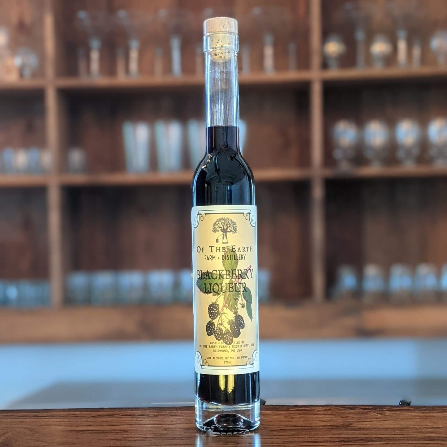 missouri made backberry liqueur of the earth farm distillery near kansas city